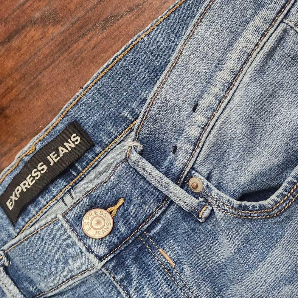 Express Performance Cropped Legging Mid Rise Jeans - image 3